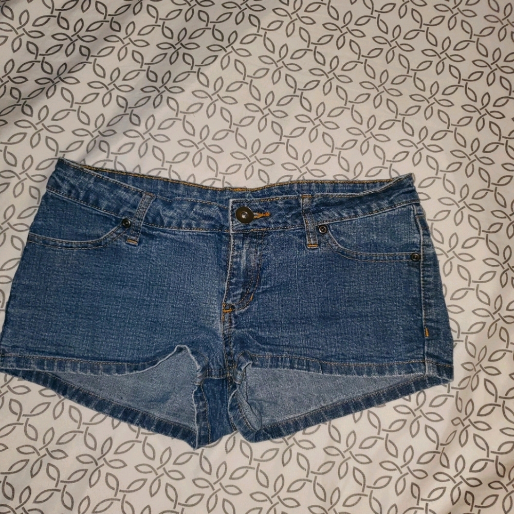 Dark denim jean shorts